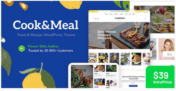 Cook&Meal - WordPress Тема для блога о еде и рецептах