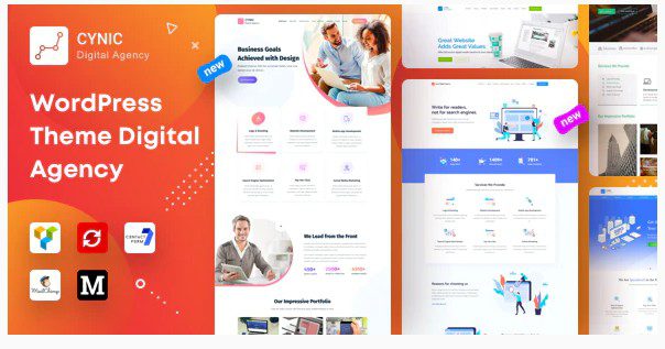 Cynic WordPress v1.16 - Тема для цифровых агентств Cynic WordPressТема для цифровых агентств