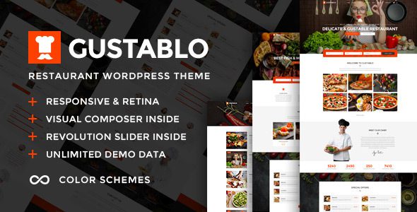 Gustablo v1.20 - Адаптивная WordPress тема для ресторанов и кафе Gustablo | Адаптивная WordPress тема для ресторанов и кафе