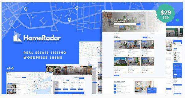 HomeRadar - WordPress тема по недвижимости HomeRadar - WordPress тема по недвижимости