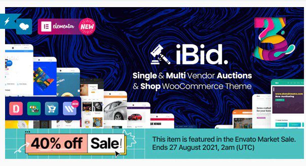 iBid - WooCommerce Тема для аукционов с участием нескольких поставщиков