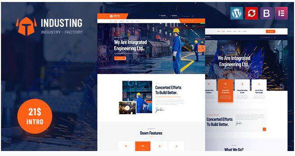 Industing v1.0 - WordPress тема для промышленного и производственного бизнеса Industing - WordPress тема для промышленного и производственного бизнеса