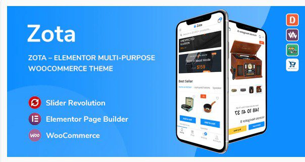 Zota - WooCommerce Elementor тема