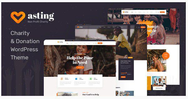 Asting - WordPress тема для благотворительности и пожертвований Asting - тема WordPress для благотворительности и пожертвований