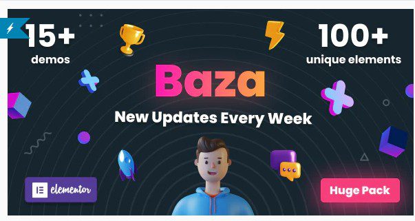 Baza v1.20 - креативная многоцелевая тема WordPress Baza - креативная многоцелевая тема WordPress