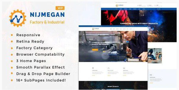 Nijmegan - WordPress тема промышленности Nijmegan - WordPress тема промышленности