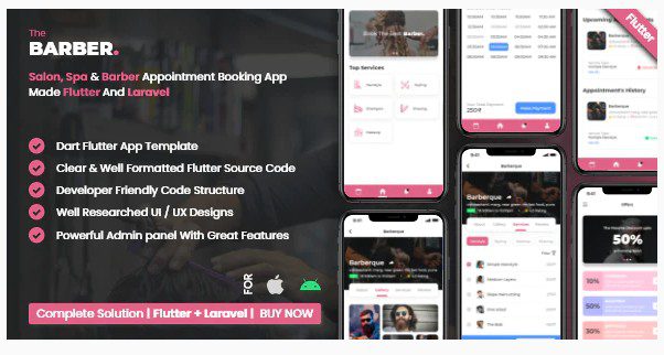 The Barber v2.2 - Система управления бронированием с помощью мобильного приложения с использованием Flutter The Barber - Система управления бронированием с помощью мобильного приложения