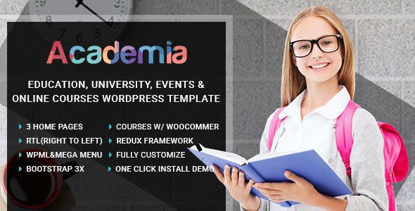 Academia - WordPress тема Образовательный центр