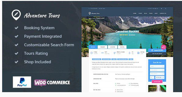 Adventure Tours v4.2.1 - тема для путешествий Adventure Tours - тема для путешествий