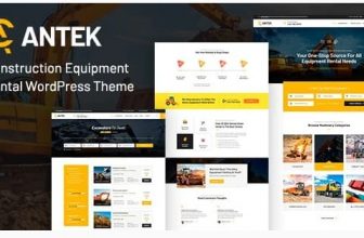 Antek - WordPress тема по аренде строительной техники
