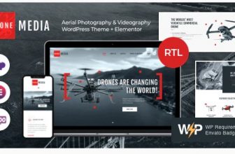 Drone Media - Elementor WordPress тема для аэрофотосъемки и видеосъемки