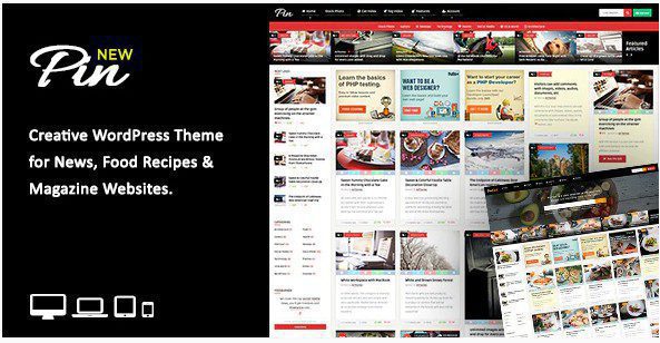 Pin = Стиль Pinterest / Личный блог / Front-end Представление Pin = Стиль Pinterest