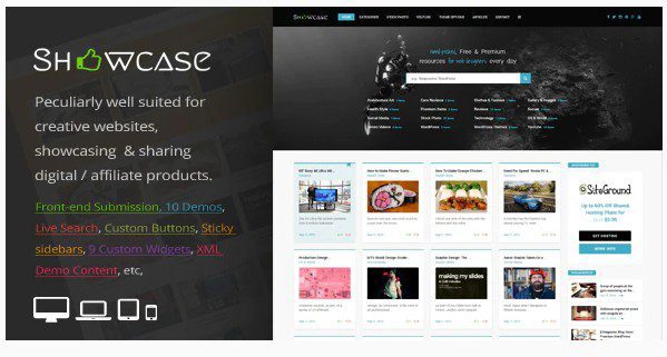 Showcase v3.5 - Адаптивная тема блога WordPress Showcase - Адаптивная тема блога WordPress