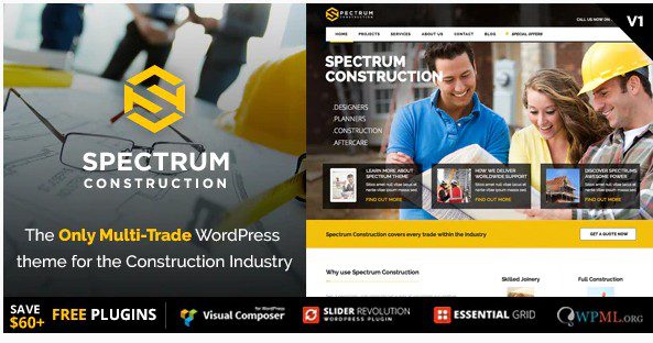Spectrum v3.1.2 - wordpress тема строительства Spectrum - wordpress тема строительства