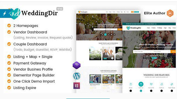 WeddingDir - WordPress тема для каталогов и объявлений