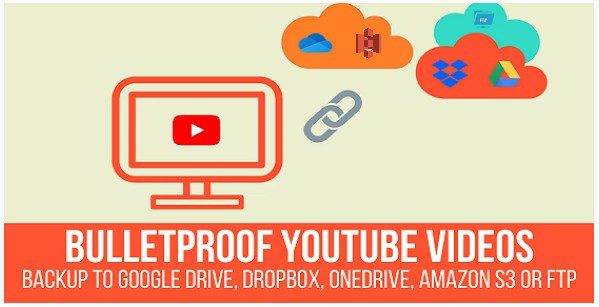 Bulletproof YouTube Videos - Авто резервное копирование на Google Диск, Dropbox, OneDrive, Amazon S3, FTP