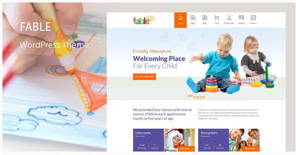 Fable - Тема WordPress для детского сада Fable - Тема WordPress для детского сада