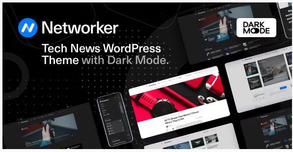 Networker - WordPress Тема для Техно новостей с опцией темного режима - на русском