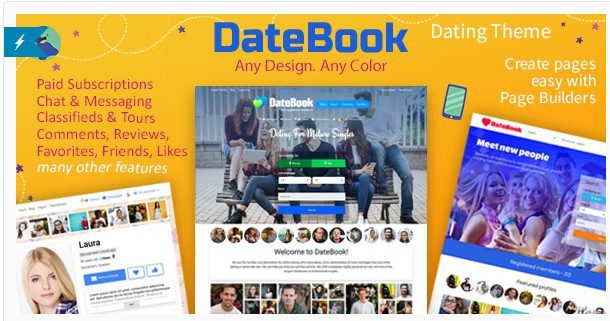 DateBook v4.6.5 - WordPress тема Знакомства СКАЧАТЬ БЕСПЛАТНО - DateBook - WordPress тема Знакомства