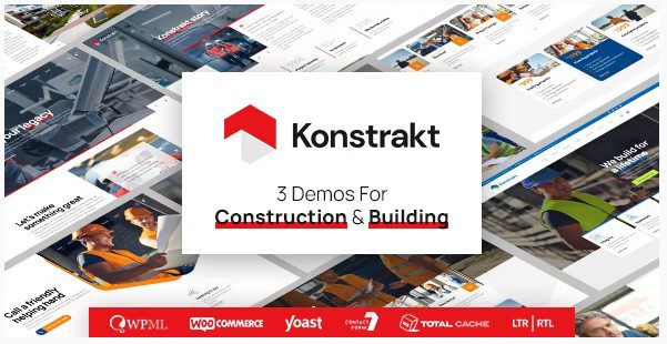 Konstrakt v1.1.1 - WordPress тема для строительства Скачать Konstrakt - WordPress тема для строительства Konstrakt — это чистая и современная тема WordPress для строительных компаний, подрядчиков, корпораций по развитию и управлению недвижимостью.