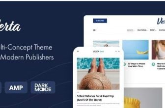 Verta - Многоцелевая тема WordPress для современных издателей