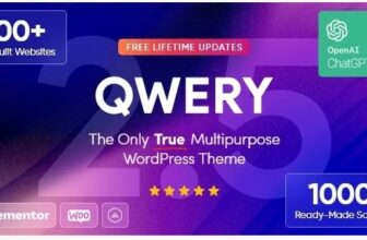 Qwery — это инновационная адаптивная многоцелевая многоцелевая тема WordPress с суперсовременным, чистым и свежим дизайном