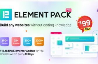 Element Pack - одно из самых богатых расширений для конструктора страниц Elementor