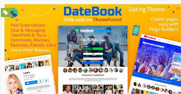 DateBook — единственная в мире тема для знакомств, в которой страны, регионы и города переведены на несколько языков.