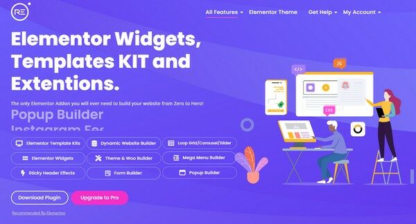 Шикарный плагин Royal Elementor с большим количеством Демо шаблонов и предустановленных блоков, в том числе и всплывающих окон.