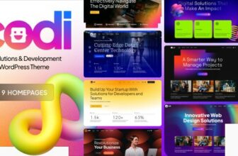 Codi – это универсальная и многофункциональная тема WordPress, разработанная специально для сферы IT-услуг, включая кибербезопасность, SaaS, создание программного обеспечения, веб- и мобильных приложений, дата-центры и IT-консультирование.