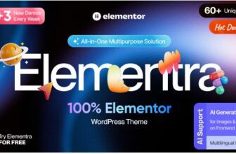 Elementra — это инновационная адаптивная многоцелевая тема WordPress с суперсовременным, чистым и свежим дизайном.
