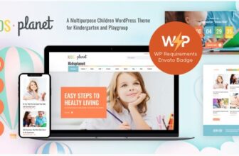СКАЧАТЬ Kids Planet — тема WordPress для детского сада с переводом на русский язык.