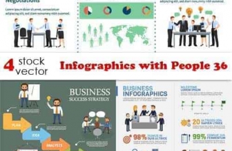 Вектор — Инфографика с людьми 36